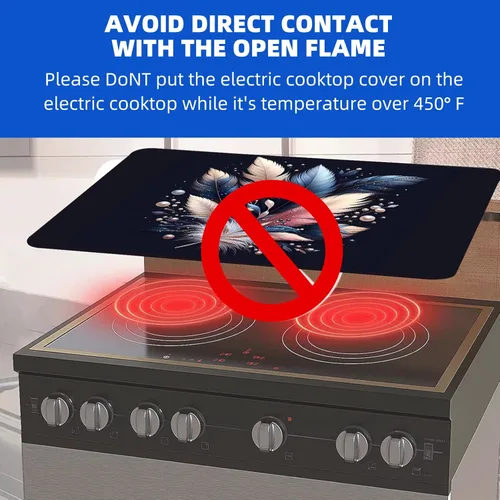 Miniatura 8 de Cubierta para estufa eléctrica de 28 x 20 pulgadas, protector superior de estufa de goma suave y duradero, protector superior de estufa fácil