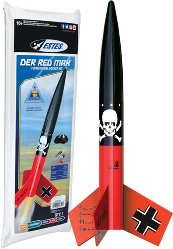 Estes Rockets 0651 Der Red Max - Kit de cohete de nivel de habilidad 1 Marrón/a, 12 años en adelante con supervisión de adultos para menores de 12,