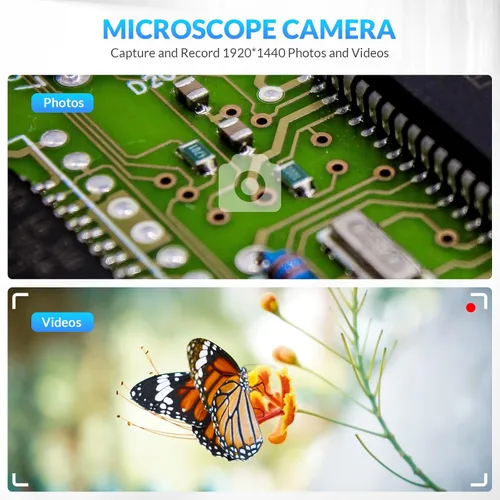 Miniatura 8 de Microscopio digital portátil inalámbrico para niños y adultos, aumento de 50 x 1000 x con soporte giratorio de 360 grados, compatible