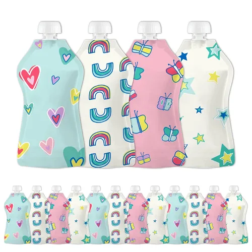 Miniatura 10 de Bolsas de almacenamiento de alimentos reutilizables Squooshi para bebés y niños pequeños Plástico libre de BPA, apto para alimentos, apto