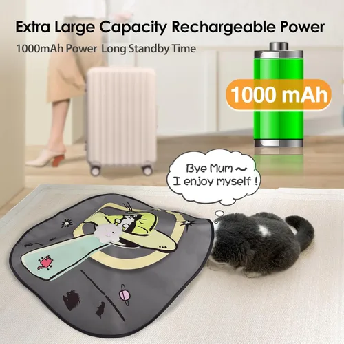 Miniatura 6 de ORSDA Juguetes interactivos 4 en 1 para gatos - Juguetes automáticos para gatos de interior y gatitos, ratones de 8 agujeros Whack-A-Mole, juego