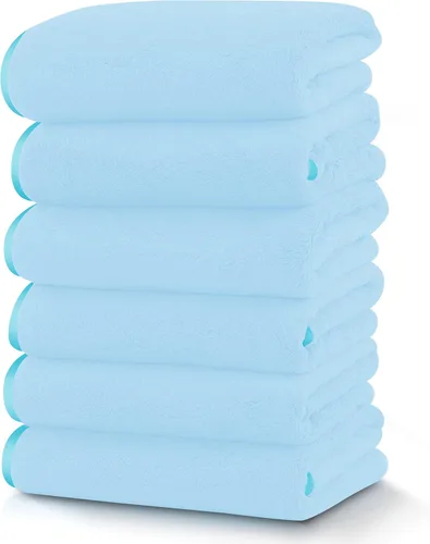 Miniatura 50 de TENSTARS Toallas de baño de seda con dobladillo para baño en liquidación - 27 x 55 pulgadas, ligeras, finas y de secado rápido, toalla absorbente