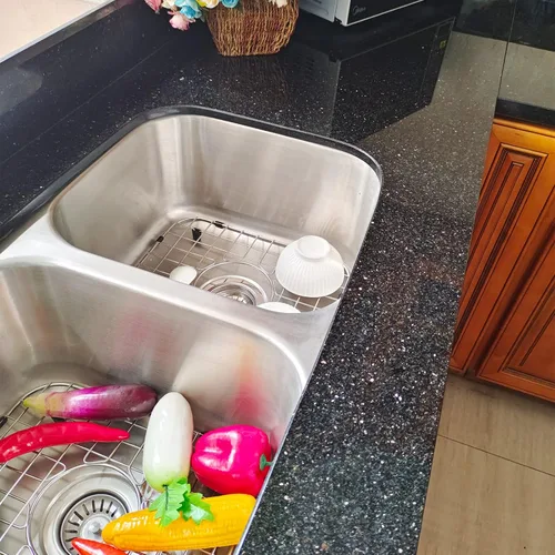 Miniatura 5 de Paquete de 2 rejillas de fregadero de 11-3/4 pulgadas x 13-7/8 - Estante protector de fregadero de cocina de acero inoxidable 304 resistente