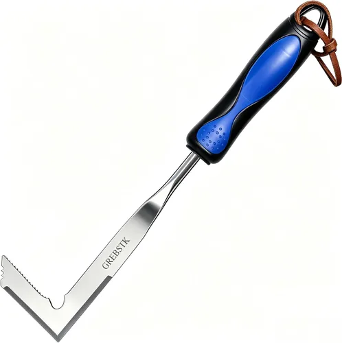 GREBSTK - Herramienta de jardinería manual de acero inoxidable para grietas | L-shaped blade, razor-sharp hardened, rust-resistant, comfortable