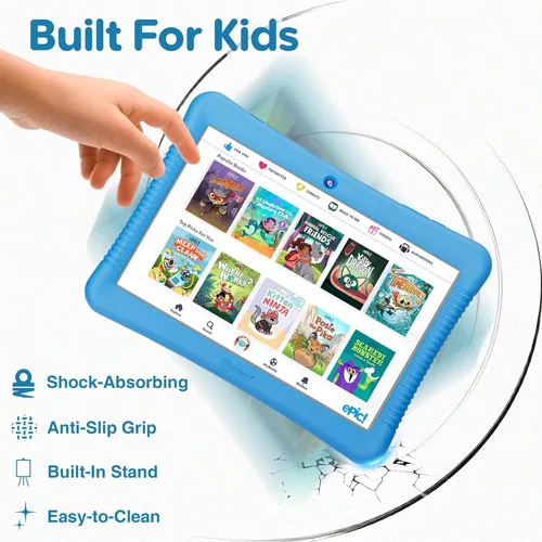 Miniatura 5 de Contixo Paquete de tableta para niños de 10 pulgadas con auriculares, tableta K103 para niños pequeños, más de 80 libros electrónicos y calcomanías