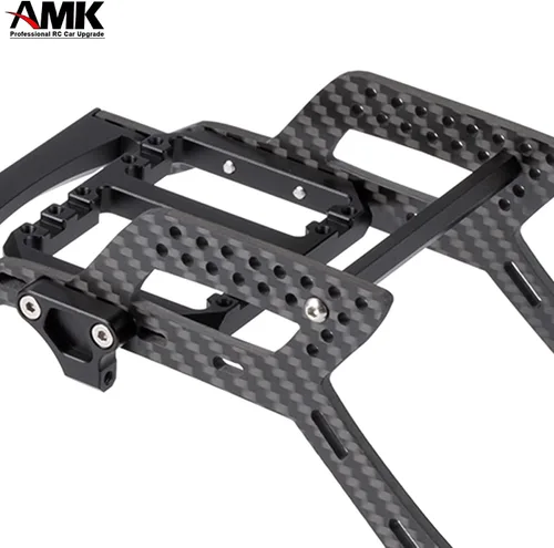 Miniatura 6 de AMK Rieles de marco de chasis SCX10 de fibra de carbono gruesa de 0.138 in DIY 12.323 in Wheelbass 1/10 RC Crawler Body LCG Builder Kit Axial SCX10