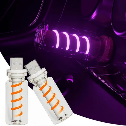 Miniatura 9 de Luz nocturna USB para automóvil, lámpara de filamento LED retro regulable táctil, mini luz ambiental USB para interior de vehículo, dormitorio