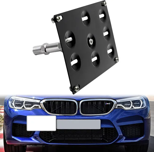Teng Auto Soporte de Gancho de Remolque Delantero para Placa de Matrícula para BMW 2 3 4 5 Serie X1 X3 X4 Z4 i3 F22 F30 F31 F32 F33 F36 F10 F11 F07
