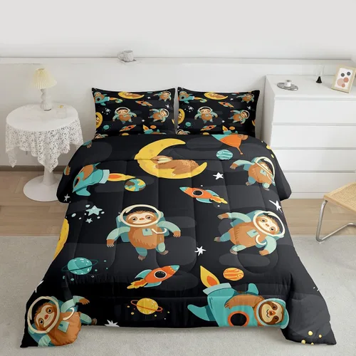 Miniatura 50 de Feelyou, juego de ropa de cama estilo vaquero tamaño individual para niños, juego de edredón occidental para niños y niñas, desierto del lejano