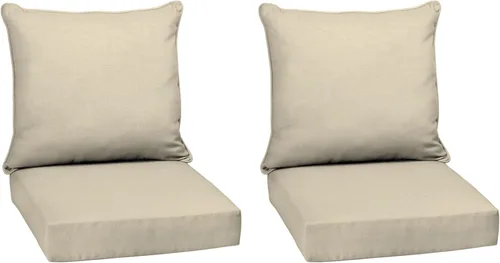 Miniatura 27 de Arden Outdoor Deep Seat Cushion Set, 24 x 24 pulgadas, Cojín para patio resistente al clima, a la lluvia y a la decoloración para silla, sofá y sofá