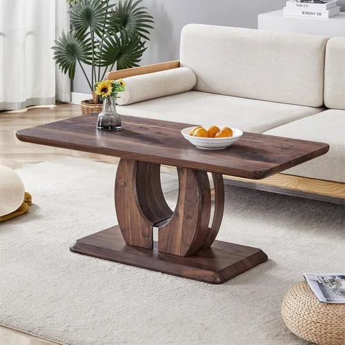 Miniatura 11 de LKTART Mesa de Centro Rectangular para Sala de Estar, Mesas de Centro de Imitación de Mármol con Almacenamiento, Base Moderna Estable Mesa de Centro