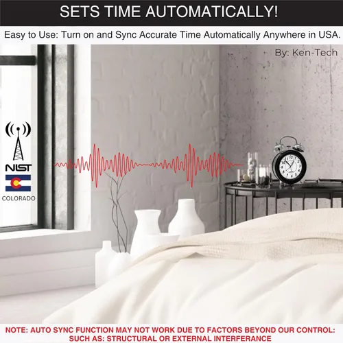 Miniatura 3 de Reloj despertador Atomic Retro Twin Bell para dormitorios. Reloj despertador fuerte para personas que duermen mucho tiempo perfecto para dormitorio