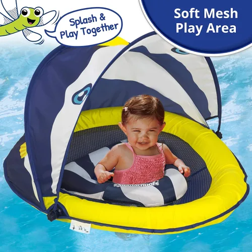 Miniatura 5 de SwimSchool Infant Baby Pool Floats, Free Swimming, Super Buoyant – Ages 6-24 Months – Multiple Colors/Styles – Adjustable Canopies and Seats, Splash