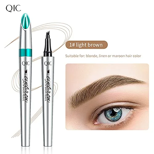 Miniatura 9 de Lápiz microblading para cejas, maquillaje de ojos, micro 4 puntos para levantar y arrebatar cejas de larga duración, impermeable, cabello natural 01