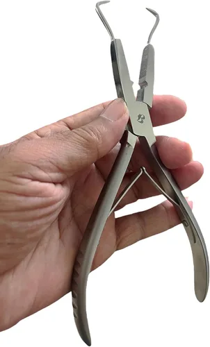 Miniatura 8 de Alicates de extensión de cabello Microlink – Herramienta profesional multifunción de acero inoxidable para aplicación de cuentas nano y microenlace