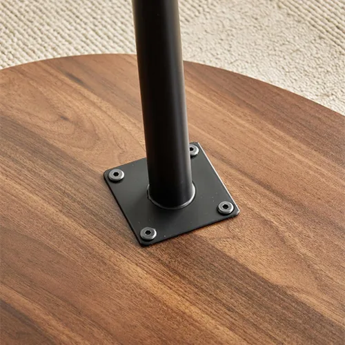 Miniatura 10 de Mesa de centro de madera rústica, mesa de centro ovalada de nogal, mesa de centro moderna para sofá, mesas auxiliares para sala de estar, hogar