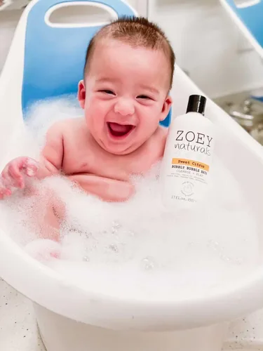 Miniatura 2 de Zoey Naturals - Baño de burbujas de cítricos dulces para niños y bebés, jabón orgánico sin lágrimas, no tóxico para niños con aloe hidratante