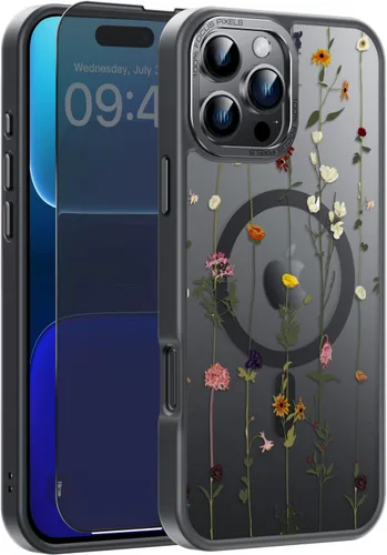 Miniatura 114 de Goodon Funda para iPhone 17 Pro con protector de pantalla de privacidad, compatible con Magsafe, a prueba de golpes, translúcida mate, bonita funda