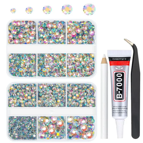 Miniatura 38 de qiipii Resina Metálica Plata Diamantes de Imitación con Parte Posterior Plana para Adornar Manualidades, Piedras Planas de 2mm-6mm, Gemas de Plata