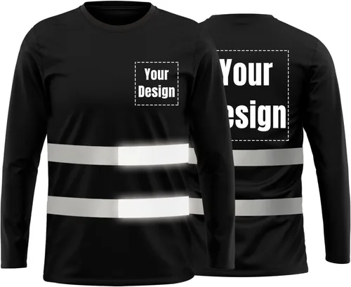 Miniatura 12 de La alta visibilidad reflexiva de las camisetas de la seguridad del logotipo de encargo Hola Vis de Verde neón