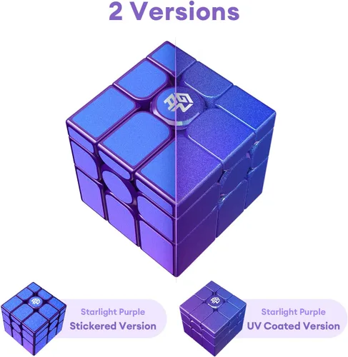 Miniatura 5 de GAN MirrorM con Recubrimiento UV, Cubo Espejo de Velocidad Magnético 3x3x3 con 48 Imanes Brillantes Relucientes, Juego de Rompecabezas, Juguetes
