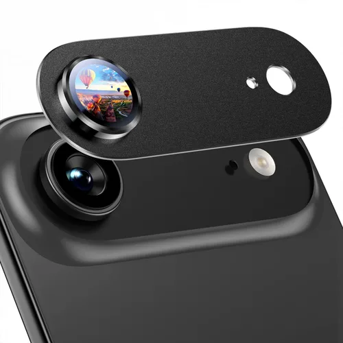 Miniatura 11 de Uyiton Compatible con iPhone 17 Pro Protector de Lente de Cámara - [No Fácil de Romper][Fuerte Adsorción][Compatible con Fundas] Cubierta de Titanio