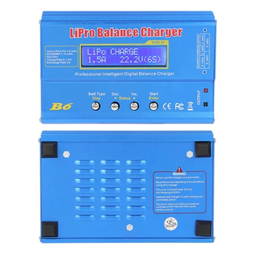 Miniatura 4 de 143 B6 80 W LCD digital para equilibrio cargador cargador IMAX B6 cargador de batería RC Lipo para LLiPo NiMH RC batería, Azul