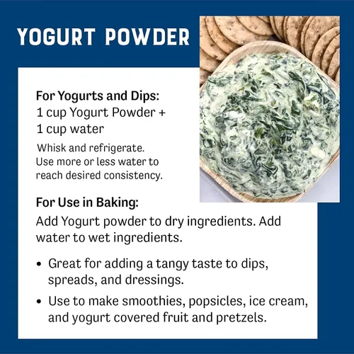 Miniatura 5 de Judee's Gluten Free Polvo de yogur sin grasa - Cultivo inicial sin gluten - Batidos y salsas con polvo de batido de yogur - Base de cultivo lisa