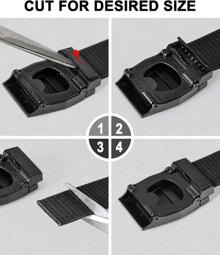 Miniatura 5 de BULLIANT Cinturón para hombre, paquete de 2 unidades, correa elástica de nailon para regalo, para hombre, trabajo, deportes, caza, senderismo