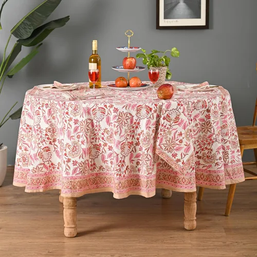 Miniatura 13 de Funda de mesa impresa a mano con diseño exquisito, tela de algodón premium, perfecta para comedor y decoración, mantel de mesa