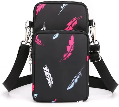 Miniatura 8 de Bolsa de viaje para teléfono celular, bolsa cruzada para Galaxy S25 Ultra S24 Ultra S25+ S24 FE A16 A36 Moto G 5G 2025 OnePlus 13 Negro