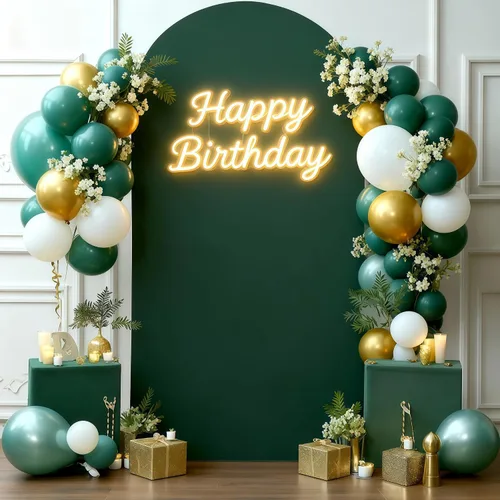 Miniatura 9 de Cubierta de Fondo de Arco Beige de 6 Pies - Cubiertas de Poliéster Ajustadas para Soporte de Arco de Boda con Parte Superior Redonda, Cubierta