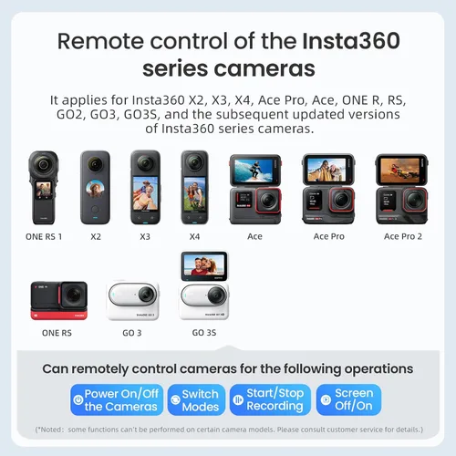 Miniatura 5 de Control remoto Selfie Stick recargable impermeable 39.4 in estirable compatible con cámara de acción Insta360/Gopro y iOS Android Smartphone