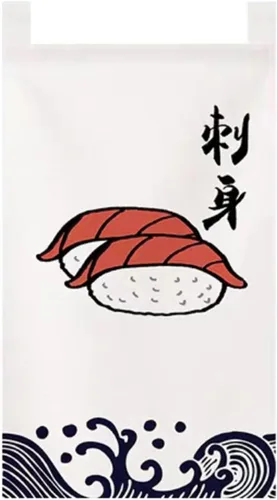 Miniatura 13 de Cortina de barra de sushi de estilo japonés, decoración tradicional, banderas, puerta, cortina Noren para restaurante Izakaya, 11.8 x 19.6 pulgadas