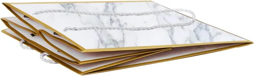 Miniatura 7 de Bolsa de regalo extragrande de mármol superior, bolsa de regalo gigante cuadrada de 11.8 pulgadas, bolsas de regalo de boda XL de gran tamaño, 1 x