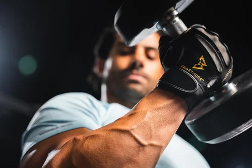 Miniatura 4 de El Guante de Marshawn Lynch oficial – Bionic guantes Beast Mode Full dedo guantes para levantamiento de fitness/W/Natural Tecnología de ajuste