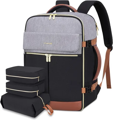 Miniatura 12 de LOVEVOOK - Mochila de Mano, Mochila de Viaje de 40L para Mujer con 3 Cubos de Embalaje, Mochilas de viaje