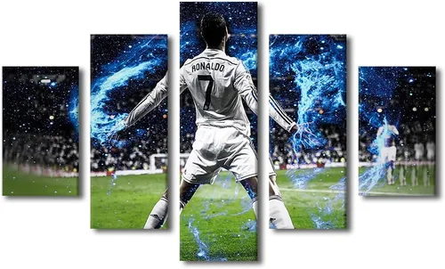 Miniatura 45 de TUMOVO Lienzo decorativo para pared, cuadro de Cristiano Ronaldo, cuadros de club de fútbol, impresiones en lienzo, póster de arte de pared, arte