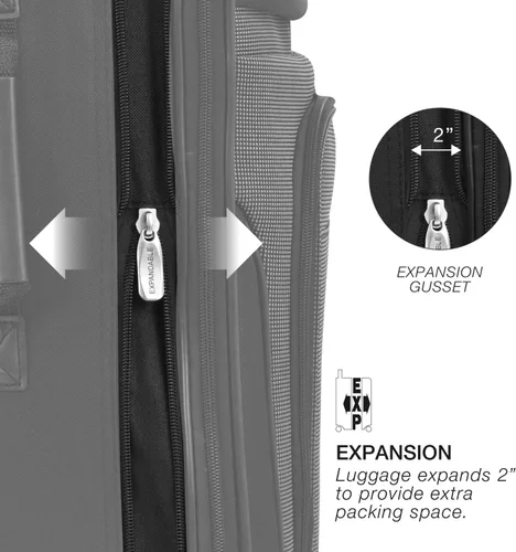 Miniatura 4 de Travel Select Amsterdam - Equipaje vertical y expandible con ruedas, Azul Marino, Checked-Large 29-Inch