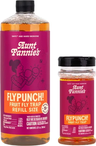 Miniatura 11 de Trampa para Moscas de la Fruta FlyPunch de Aunt Fannie's para Uso en Interiores y Cocina, Lista para Usar, Hecha con Ingredientes de Base Vegetal