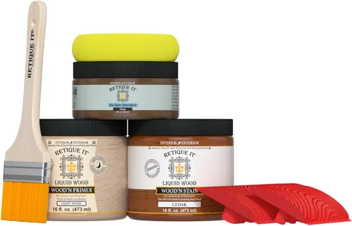 Miniatura 59 de Retique It Kit multiusos con acabado de madera - GO Beyond de madera falsa con imprimación a base de madera líquida pintable y tinte de gel - 60
