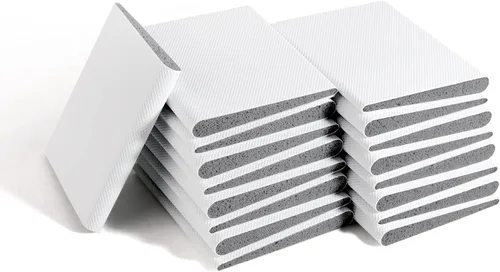 Sello de esquina para puerta exterior, sello de marco de puerta, tapón de cuña con adhesivo, paquete de 16, color blanco, 16 blanco
