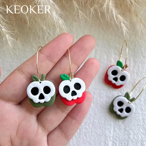 Miniatura 9 de KEOKER Cortadores de arcilla polimérica para Halloween, cortadores de arcilla para la fabricación de aretes de Halloween, 10 formas de Halloween