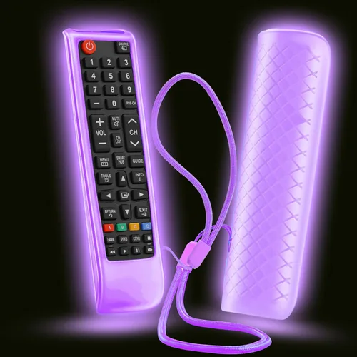 Miniatura 8 de Funda para control remoto Samsung TV, funda para control remoto Samsung para Smart TV, funda de silicona de repuesto universal con cordón que brilla