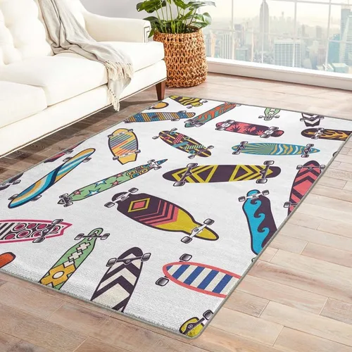 Miniatura 9 de Alfombra de béisbol y decoración de habitación, alfombra de 2 x 3 pies, alfombras para niños, para entrada, dormitorio, sala de estar, alfombra
