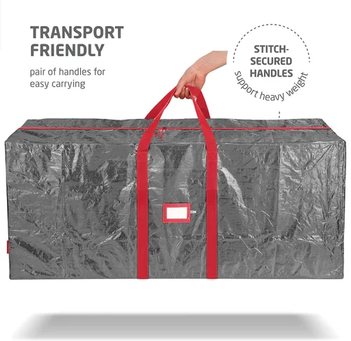 Miniatura 4 de Zober - Bolsa de almacenamiento para árbol de Navidad - Se adapta a árboles artificiales de 7.5 pies - Bolsa de árbol de Navidad de plástico, Gris