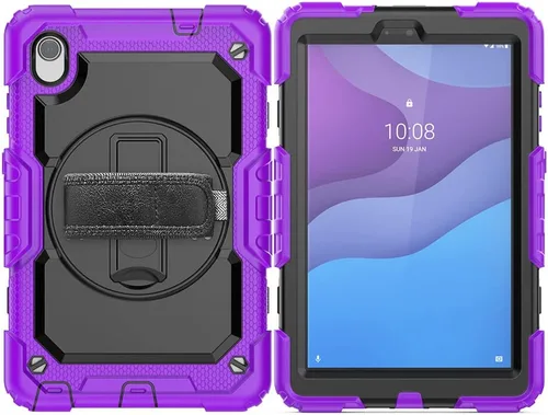 Miniatura 13 de Funda para Lenovo Tab M8 HD 8 pulgadas TB-8505F/8505X/8705F con protector de pantalla de grado militar a prueba de golpes resistente caso con Negro