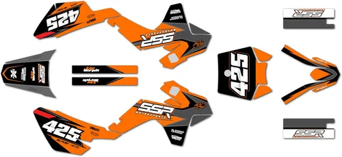 Miniatura 4 de Kit de gráficos para SSR SR70, SR110 y SR125 (2021+) serie Screech Blue 9 mil - Easy Go - Adhesivo para motocicleta Dirt Pit Bike Motocicleta
