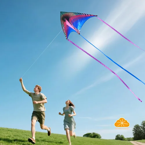 Miniatura 6 de ORGCLDKT-Rainbow Cruiser Delta Kite, Kites for Kids Ages 8-12,4-8,Boys,Girls,Kites for Adults,Beach,Beginners,Giant.1Pc or 3Pcs Pack. Easy to Fly.
