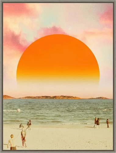 Miniatura 8 de Amanti Art Lienzo enmarcado para pared, 18 x 24 pulgadas, diseño retro de paisaje de sueños II, por Victoria Barnes, lienzo enmarcado para Sylvie